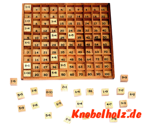 Multiplikations Board aus Holz, Rechenaufgaben der Multiplikationstabelle, Lernhilfe für Kinder, Mathematik
